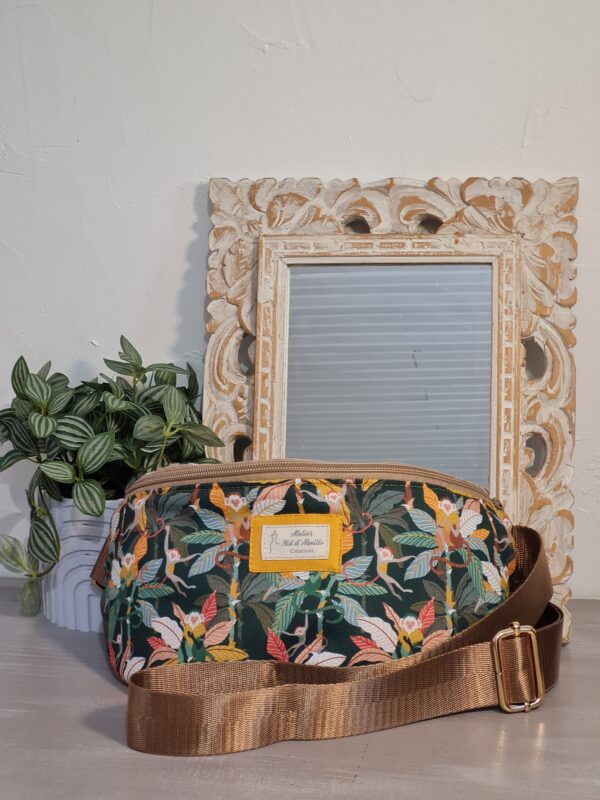 Sac banane, tissu jungle