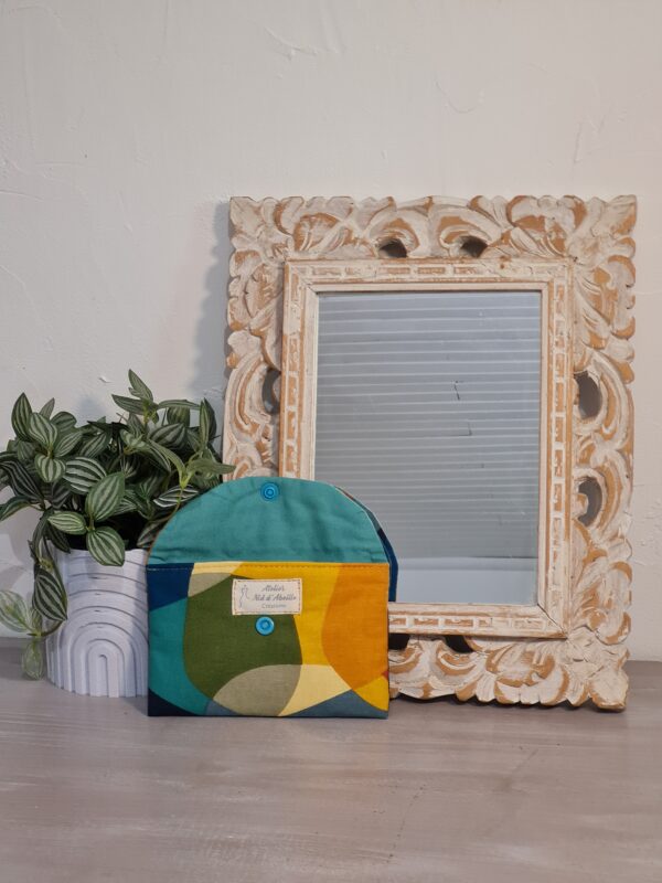Pochette carte, tissu multicolore – Image 2