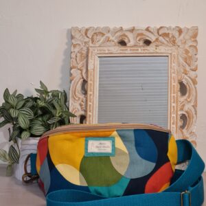Sac banane, tissu multicolore