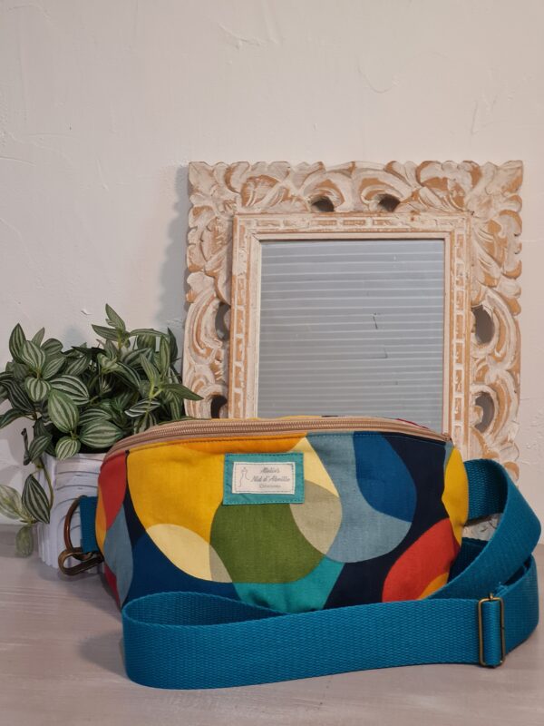 Sac banane, tissu multicolore
