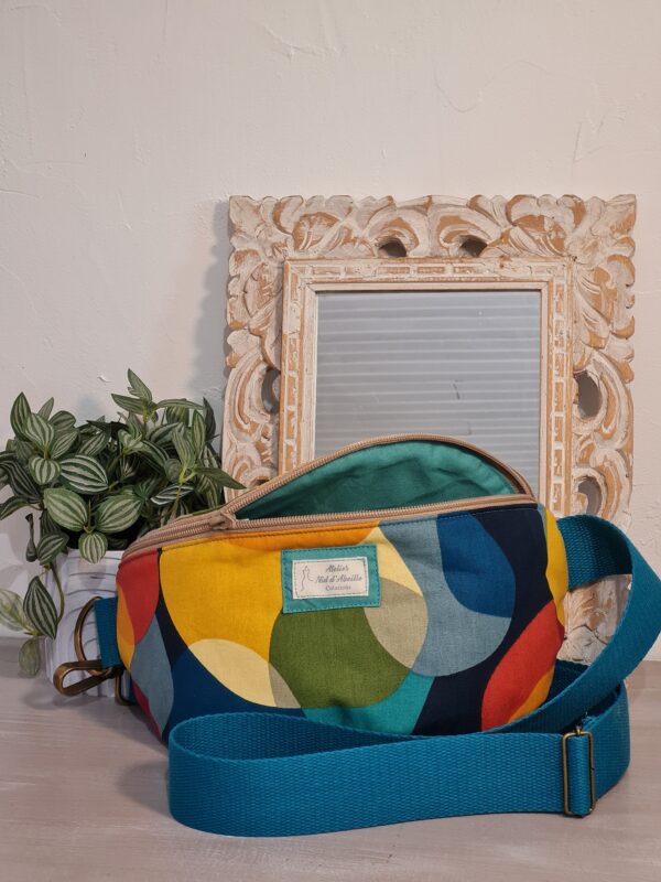 Sac banane, tissu multicolore – Image 2