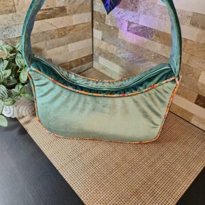 Sac Luna velours vert pâle