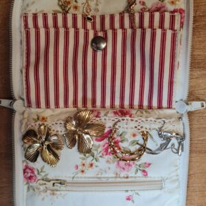 Trousse à bijoux pocket, lin écru