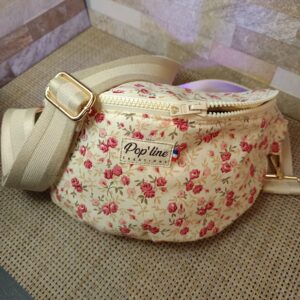 Sac banane, tissu coton petites fleurs